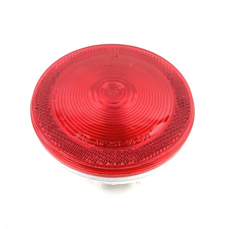 Truck-Lite 40 Series, Incandescent, Red, Round, 1 Bulb, Stop/Turn/Tail, Reflectorized, Pl-3, 12V 40215R